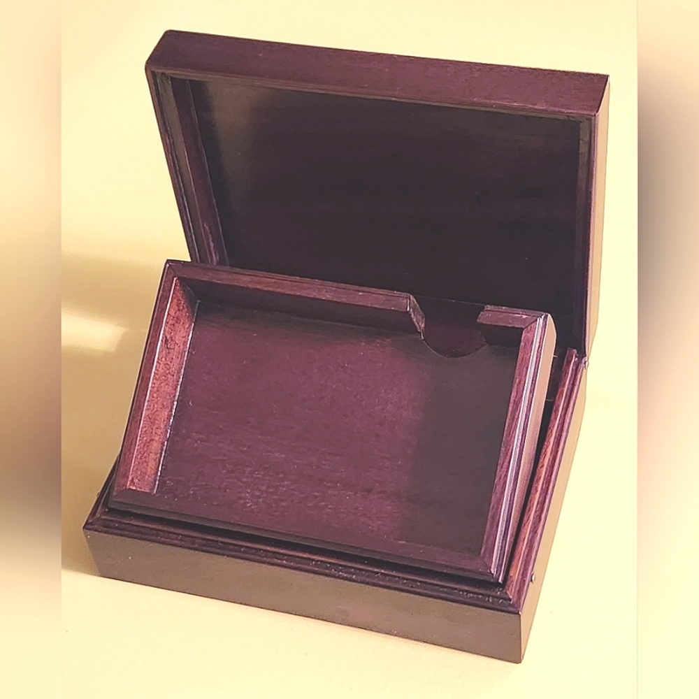 Selamat Designs Mahogany Business Card Holder